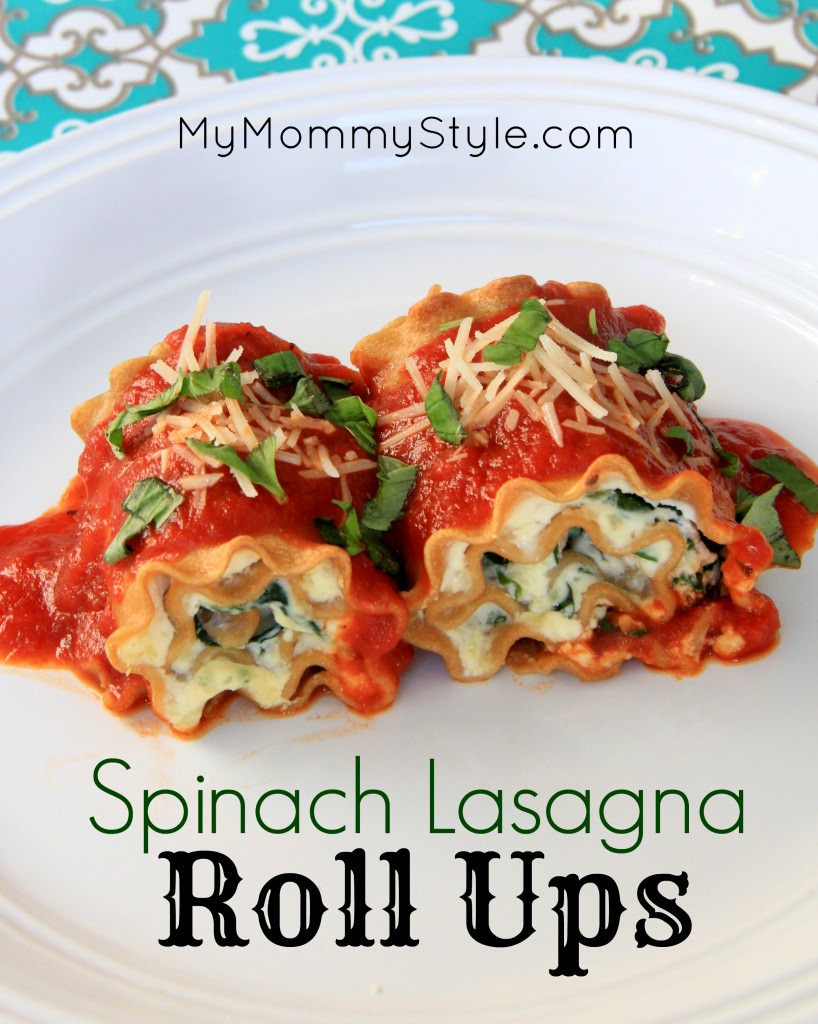 Spinach Lasagna Roll Ups