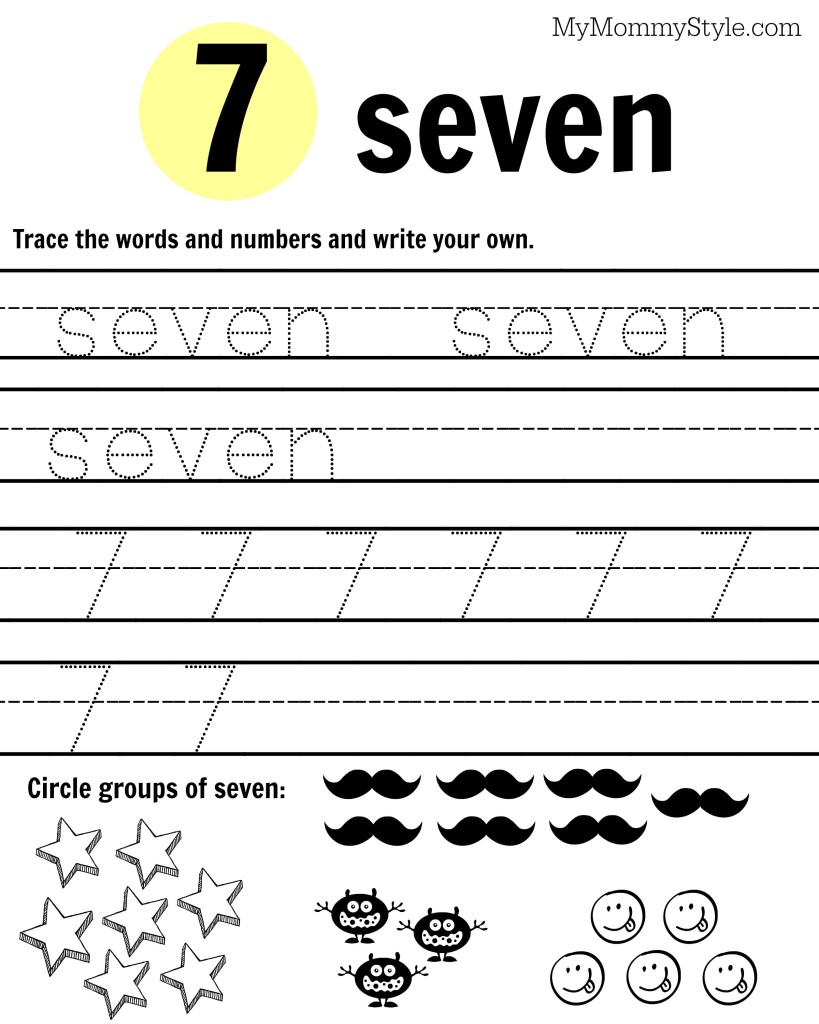 Number Seven Worksheet