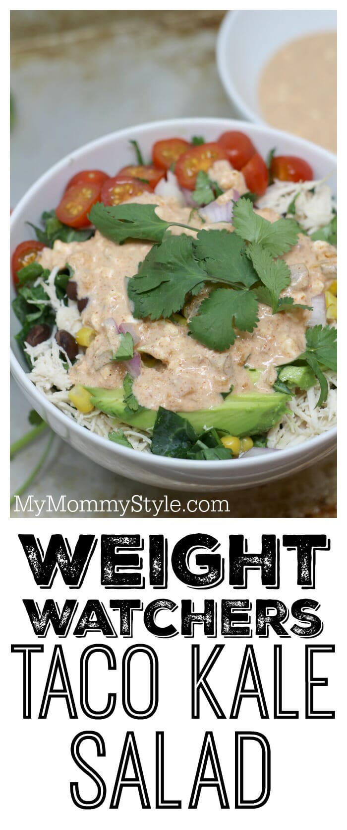 Weight Watchers under 3 points Taco Kale Salad - My Mommy Style